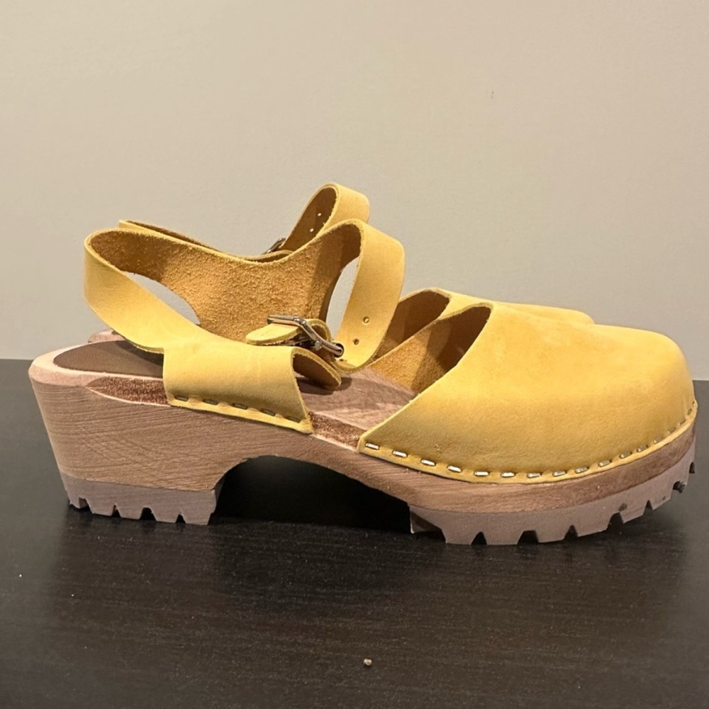 MIA Freja Yellow Clog With Back Strap Free People